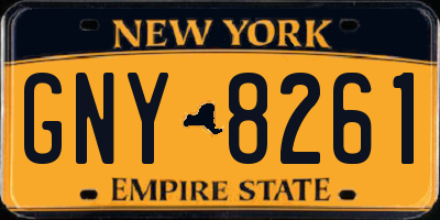 NY license plate GNY8261
