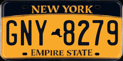 NY license plate GNY8279