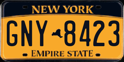 NY license plate GNY8423