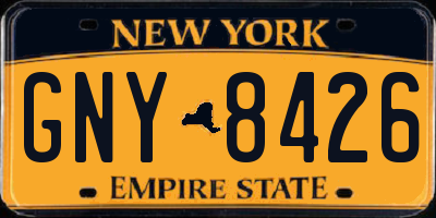 NY license plate GNY8426