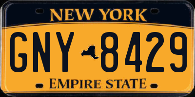 NY license plate GNY8429
