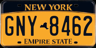 NY license plate GNY8462