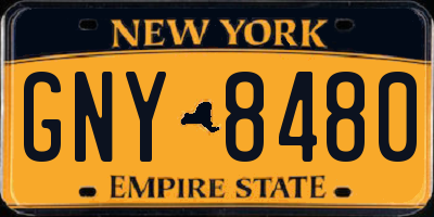 NY license plate GNY8480