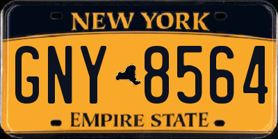 NY license plate GNY8564
