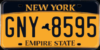 NY license plate GNY8595