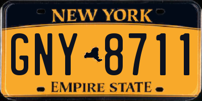 NY license plate GNY8711