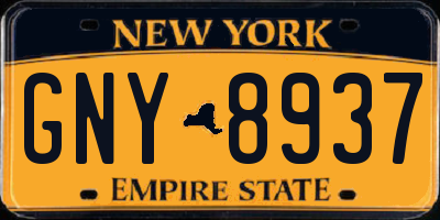 NY license plate GNY8937