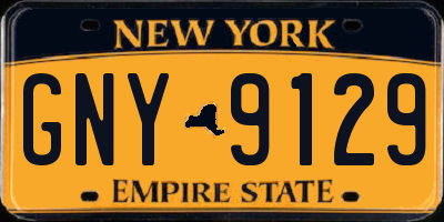 NY license plate GNY9129