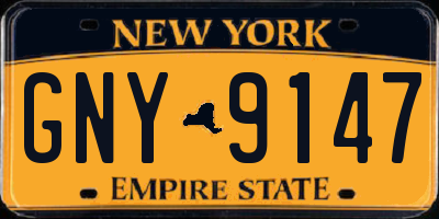 NY license plate GNY9147