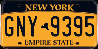 NY license plate GNY9395