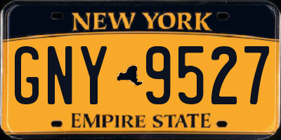 NY license plate GNY9527