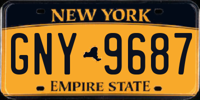 NY license plate GNY9687