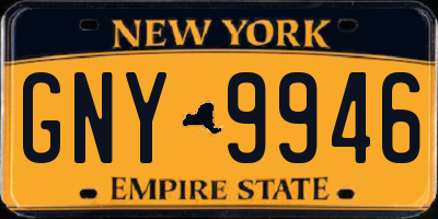 NY license plate GNY9946