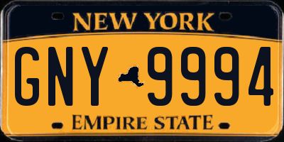 NY license plate GNY9994
