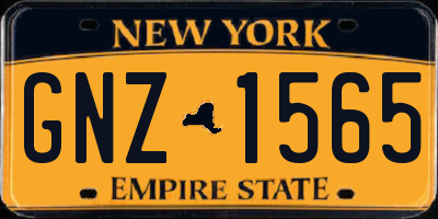NY license plate GNZ1565