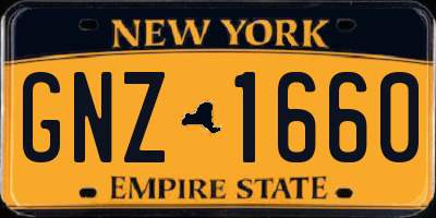 NY license plate GNZ1660