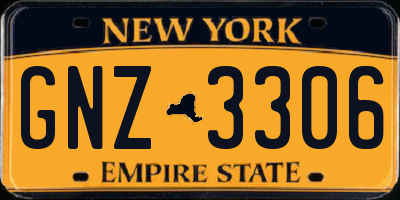 NY license plate GNZ3306