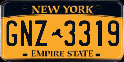 NY license plate GNZ3319