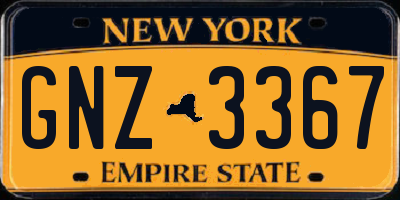 NY license plate GNZ3367