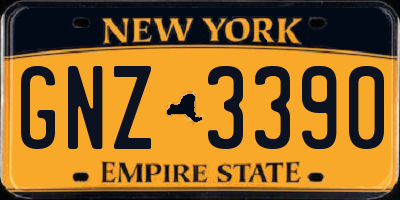 NY license plate GNZ3390