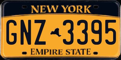 NY license plate GNZ3395