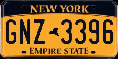 NY license plate GNZ3396