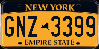 NY license plate GNZ3399