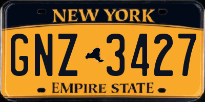 NY license plate GNZ3427