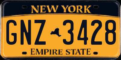 NY license plate GNZ3428
