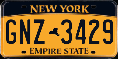 NY license plate GNZ3429