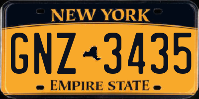 NY license plate GNZ3435