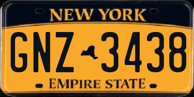 NY license plate GNZ3438