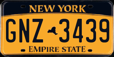 NY license plate GNZ3439