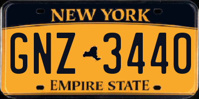 NY license plate GNZ3440