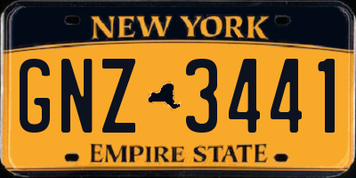 NY license plate GNZ3441