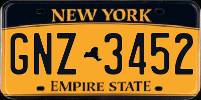NY license plate GNZ3452