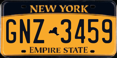 NY license plate GNZ3459