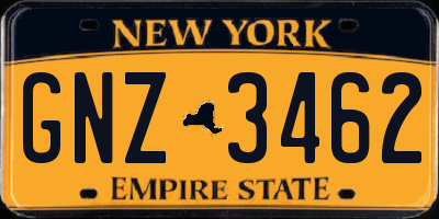 NY license plate GNZ3462