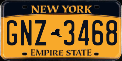 NY license plate GNZ3468