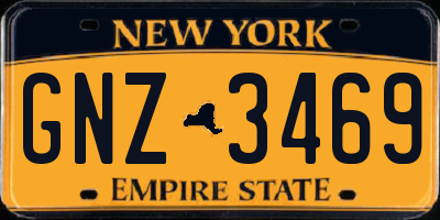 NY license plate GNZ3469
