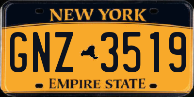 NY license plate GNZ3519
