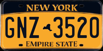 NY license plate GNZ3520