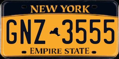NY license plate GNZ3555