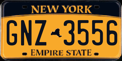 NY license plate GNZ3556