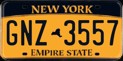 NY license plate GNZ3557