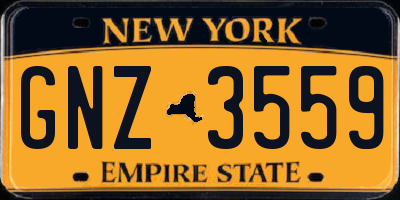 NY license plate GNZ3559