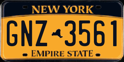 NY license plate GNZ3561
