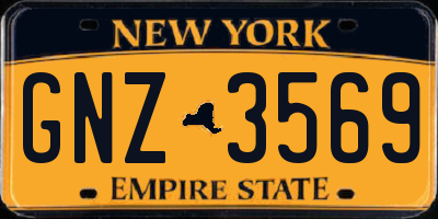 NY license plate GNZ3569
