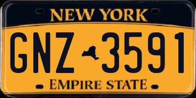 NY license plate GNZ3591