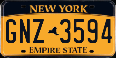 NY license plate GNZ3594
